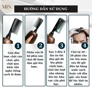 Dầu Gội Đầu Phủ Bạc Tinh Chất Nhân Sâm Sin Hair Nhật Bản, Phủ Bạc Đen Nâu Đều Màu Tự Nhiên Không Hại Da Đầu