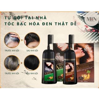 Dầu Gội Đầu Phủ Bạc Tinh Chất Nhân Sâm Sin Hair Nhật Bản, Phủ Bạc Đen Nâu Đều Màu Tự Nhiên Không Hại Da Đầu