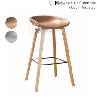 Ghế quầy đảo bếp có nệm không lưng tựa chân gỗ đẹp HCM CB HAY 65 – Bàn Ghế Hiện Đại