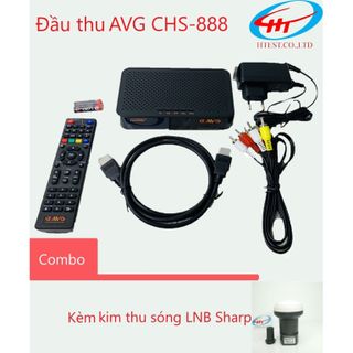 Đầu thu chảo AVG DVB-S2 (TK 6T) combo đầu thu + LNB AVG giá sỉ