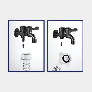 Vòi tường 1 đầu vào 2 đầu ra, có chức năng kép vừa vòi xả chậu vừa cấp nước vào các vật dụng khác