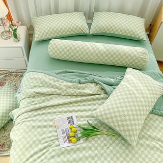 Bộ chăn ga cotton đũi Hàn Quốc siêu hot