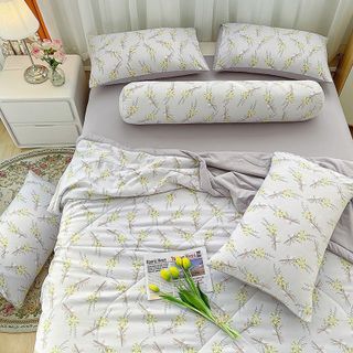 Bộ chăn ga cotton đũi Hàn Quốc