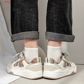 Giày thể thao nam da mềm phối vải dệt thổ cẩm đẹp