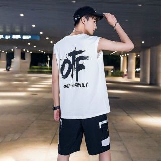 Bộ đồ thể thao nam quần lửng áo ba lỗ mặc đi chơi OTF cực ngầu, quần short kaki túi hộp nam