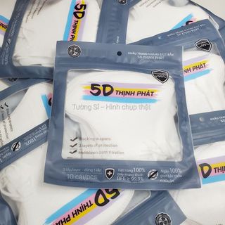 [Hộp 100 Cái] Khẩu Trang 5D - 3 Lớp Kháng Khuẩn Tốt giá sỉ