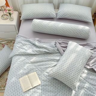 Bộ chăn ga cotton đũi Hàn