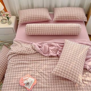 Bộ chăn ga cotton đũi Hàn
