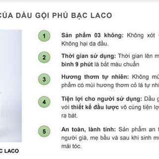 Dầu Gội Phủ Bạc Laco Black Hair 200ml - Giúp Tóc Đen Tự Nhiên Sau 9 Phút Tại Nhà