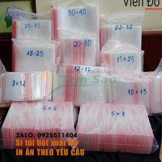 Sỉ túi zipper chỉ đỏ TPHCM, in túi zip theo yêu cầu giá sỉ