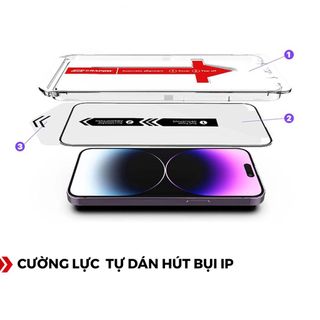 Kính Cường Lực Iphone Tự Dán Tự Hút Bụi - Có Khung Tự Dán - Có Màng Bảo Vệ Loa Bán buôn- bán sỉ