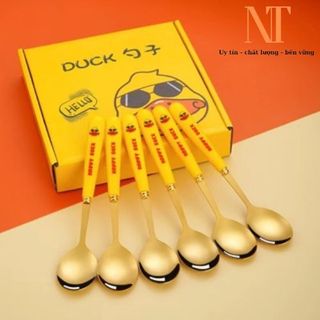 Set 6 thìa inox vịt vàng DUCK kèm hộp