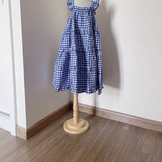 Đầm caro cotton 4 tầng phong cách Hàn Quốc cho bé gái. giá sỉ