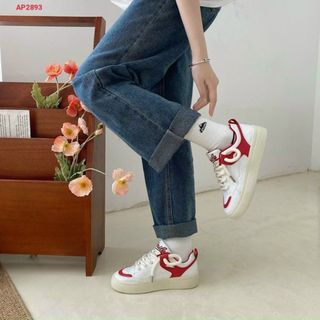 Giày thể thao đế thấp trắng viền màu đẹp