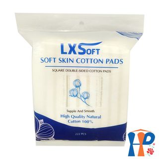 Bông tẩy trang đa năng LXSoft Soft Skin Cotton Pads 222pcs (vuông) Hani Peni giá sỉ