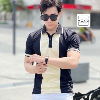 POLO, ÁO POLO NAM, ÁO THUN NAM PHỐI MÀU VẢI CÁ SẤU