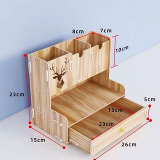 Kệ gỗ đựng văn phòng phẩm hình hươu