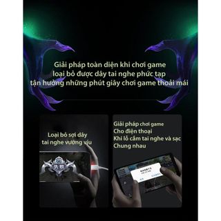Tai Nghe Bluetooth GAMING K55-Tai Nghe GAMING Không Dây Nhét Tai, Chơi Game Cao Cấp-Có Mic-Đỗ Trễ Cực Thấp