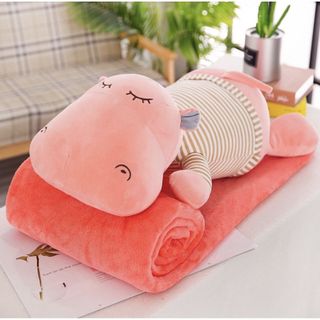 Chăn Kèm Gối 2in1 Hà Mã