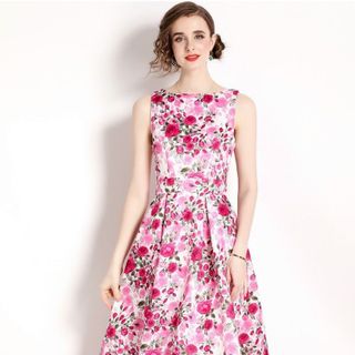 Đầm bigsize gấm hoa cao cấp DR D96649