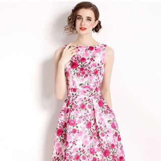 Đầm bigsize gấm hoa cao cấp DR D96649