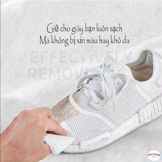 Giấy lau giầy Sneaker 30 tờ, Dung dịch chuyên lau giày thấm sẵn trong khăn tiện dụng - khăn lau giày giá sỉ