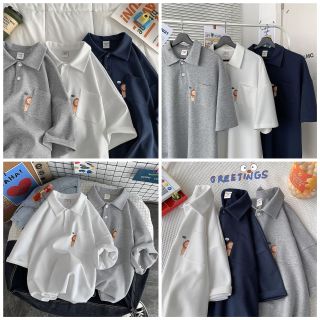 Áo thun POLO form rộng - phông nam nữ cotton oversize - Polo Sư Tử - Xưởng thời trang Calyn