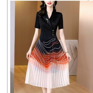 Đầm trung niên dập ly cao cấp DR D983769