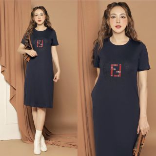 Đầm trung niên bigsize thun cotton cao cấp D28748
