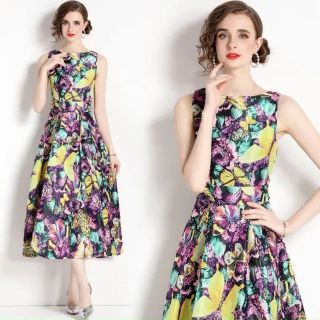 Đầm bigsize gấm hoa cao cấp DR D97639