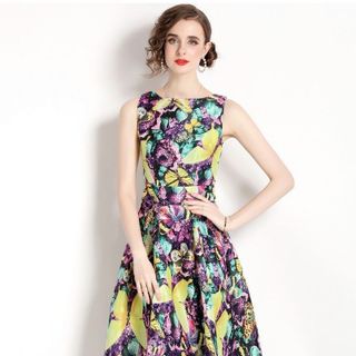 Đầm bigsize gấm hoa cao cấp DR D97639