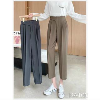 Quần baggy 2 khuy lệch chun
