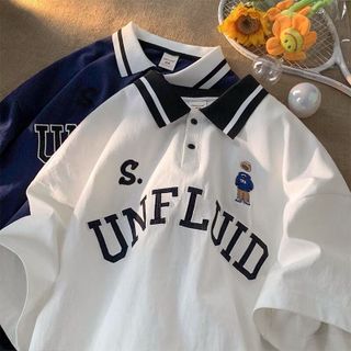 Áo thun POLO form rộng - phông nam nữ cotton oversize - Polo UNFEUID - Xưởng thời trang Calyn