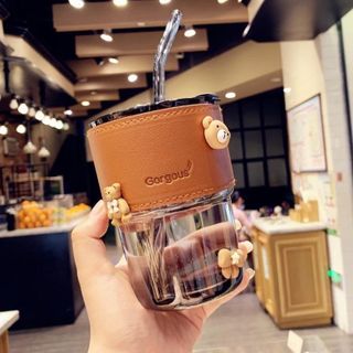 Cốc thủy tinh hổ phách GorGous bọc da 450ml