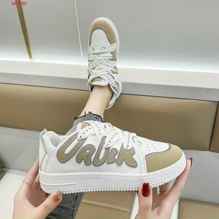 Giày thể thao nữ chất da mềm viền chữ đẹp