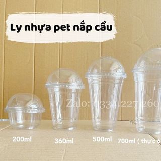 Ly Nhựa PET Nắp Cầu 200ml/360ml/500ml/700ml giá sỉ
