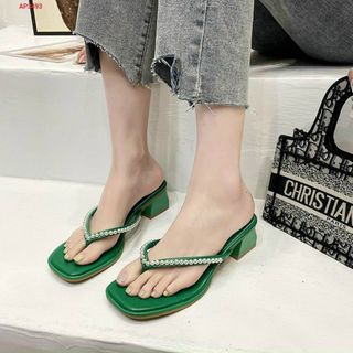 Dép kẹp nữ đính ngọc trai sang chảnh