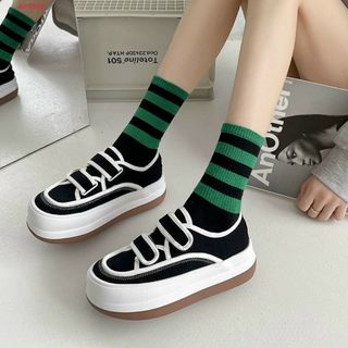 Giày nữ chất vải đẹp phối 2 quai ngang dán