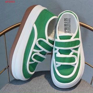 Giày nữ chất vải đẹp phối 2 quai ngang dán