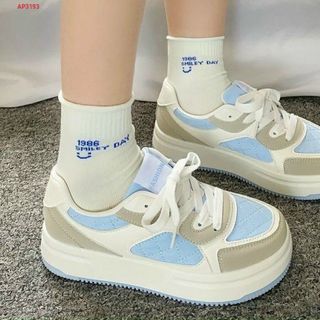 Giày thể thao nữ da mềm phối màu đẹp