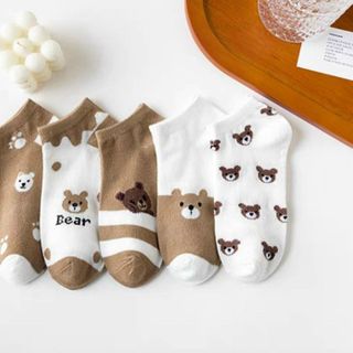 Sét 5 đôi vớ nữ gấu trà sữa hàng đẹp giá tốt sẵn sll