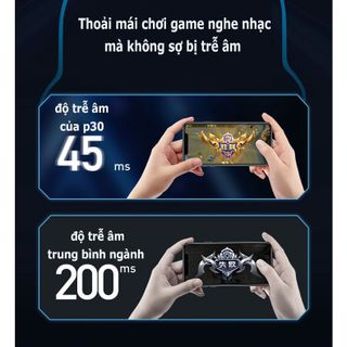 Tai nghe bluetooth 5.2 Gaming P30 TWS, Âm thanh HIFI cao cấp, Bluetooth 5.0, Chống ồn ANC