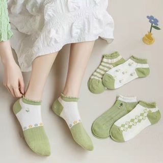 Set 5 đôi tất vớ xanh hàng đẹp hot hit sẵn sll
