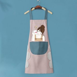 Tạp dề cô gái kèm khăn lau
