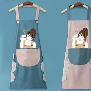 Tạp dề cô gái kèm khăn lau