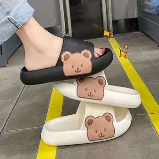 Dép nhựa gấu đế cao