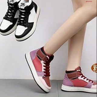 Giày thể thao nữ da mềm cổ cao đẹp