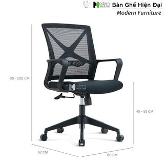 Ghế văn phòng lưng lưới ngắn chân xoay nhỏ gọn CE4517-M – Bàn Ghế Hiện Đại