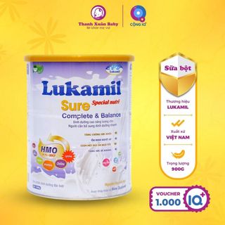 Sữa bột Lukamil Sure vị hạt chia Mỹ Organic hỗ trợ phục hồi sức khỏe 900g - Thanh Xuân Baby giá sỉ