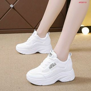 Giày thể thao nữ độn đế chất da đẹp AP28